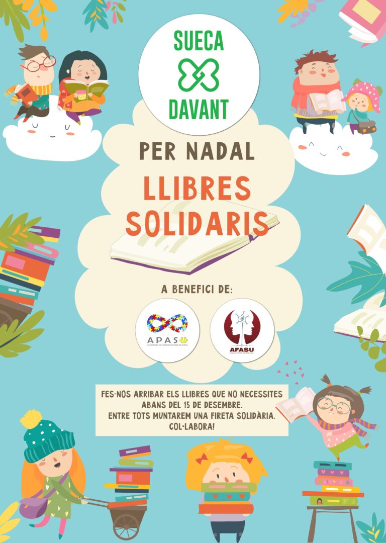 ‘Per Nadal, llibres solidaris’, la nova campanya benèfica de Sueca per davant
