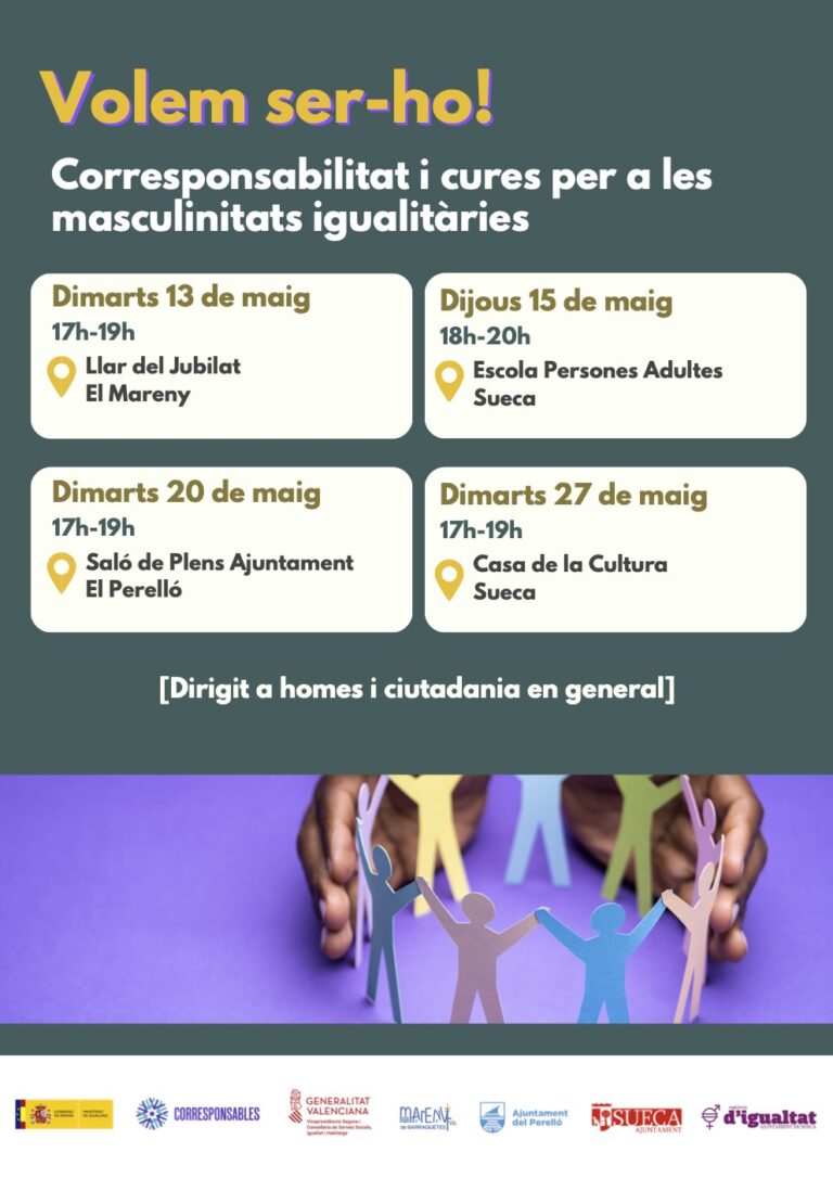 Sueca impulsa la corresponsabilitat amb tallers sobre masculinitats igualitàries
